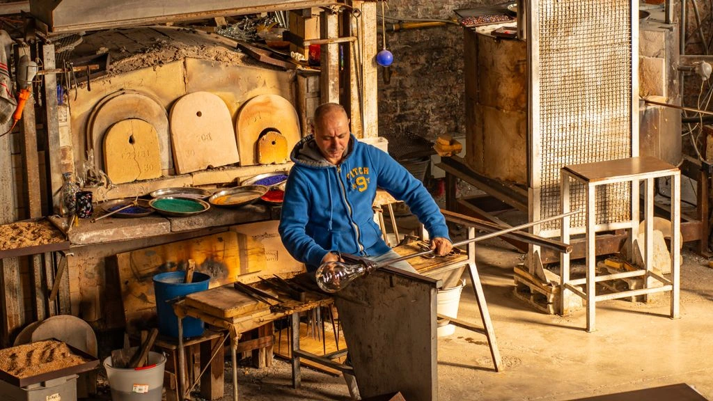 A glassworks in Murano, Italy.